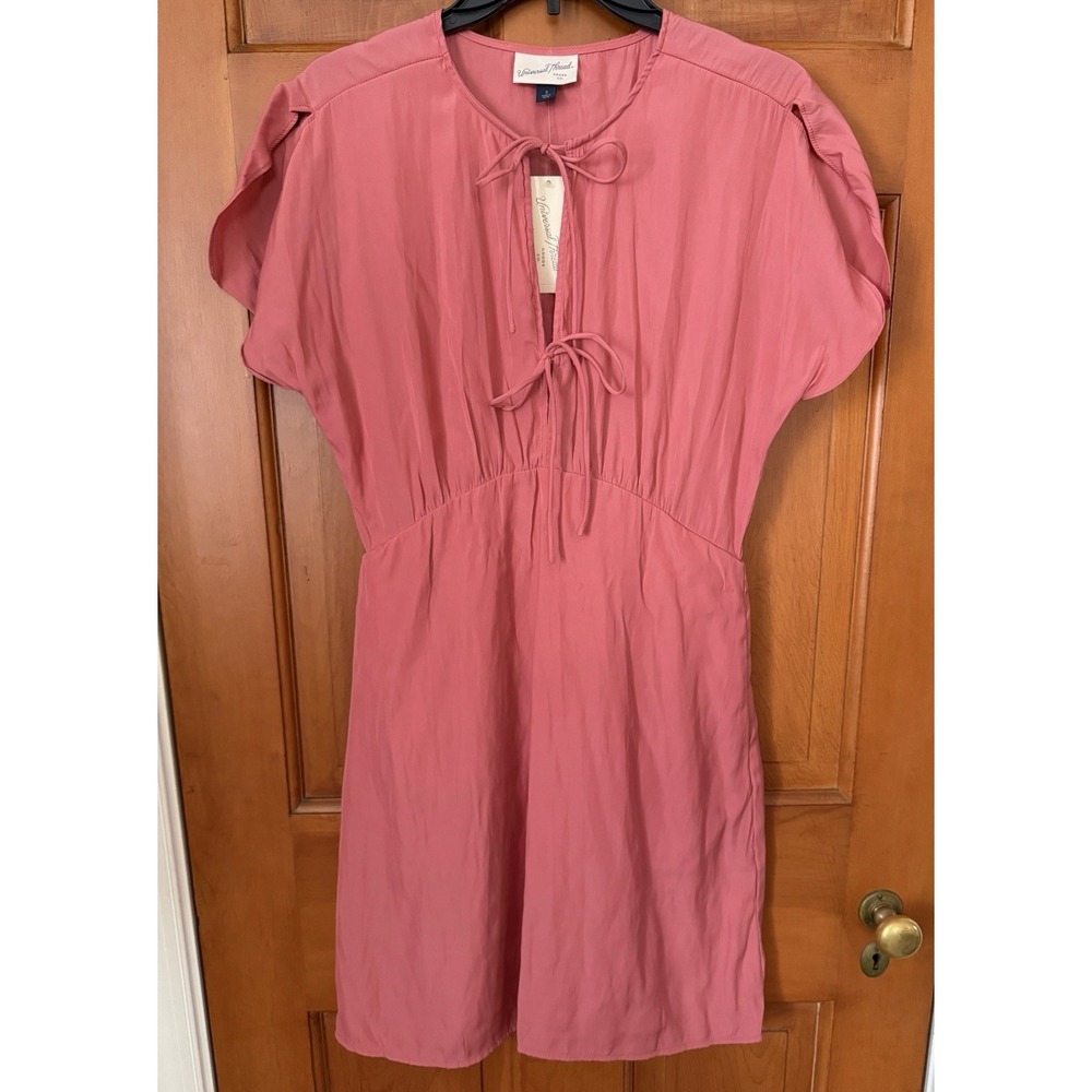 Universal Threads Women's Pink Lace-Up Mini Dress Size Small NWT